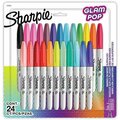 Newell Brands Markers, Permanent, Fine, Glam Pop, AST, 24PK SAN2185229